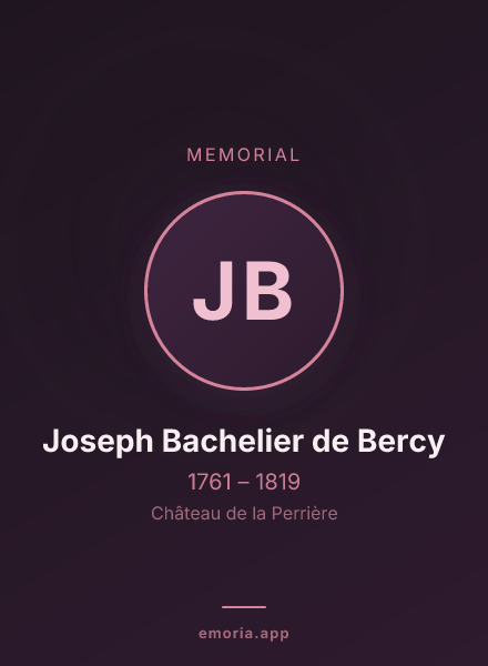 Memorial portrait of Joseph Bachelier de Bercy