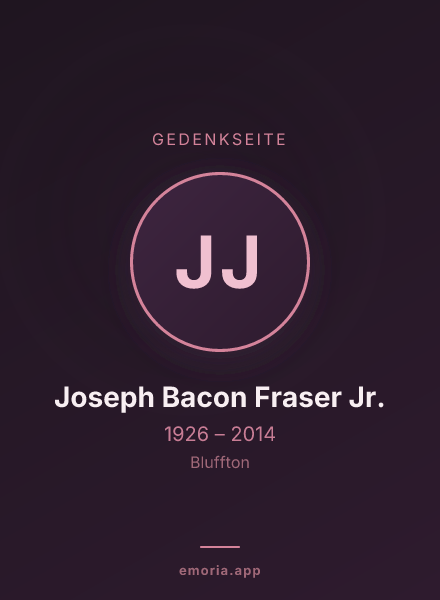 Gedenkportrait von Joseph Bacon Fraser Jr.