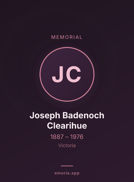 Memorial portrait of Joseph Badenoch Clearihue