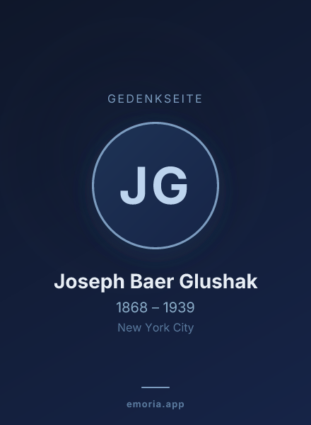 Gedenkportrait von Joseph Baer Glushak