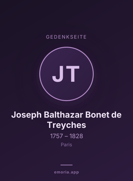 Gedenkportrait von Joseph Balthazar Bonet de Treyches