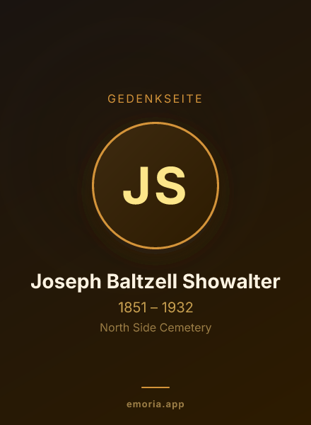 Gedenkportrait von Joseph Baltzell Showalter