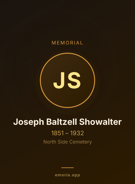 Memorial portrait of Joseph Baltzell Showalter