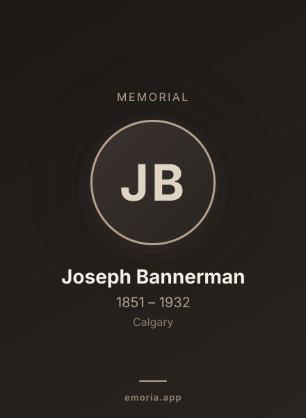 Memorial portrait of Joseph Bannerman