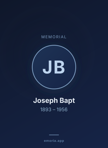Memorial portrait of Joseph Bapt