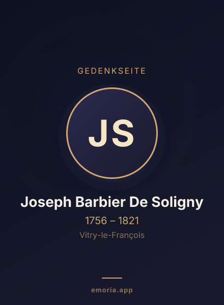 Gedenkportrait von Joseph Barbier De Soligny