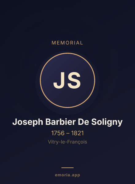Memorial portrait of Joseph Barbier De Soligny