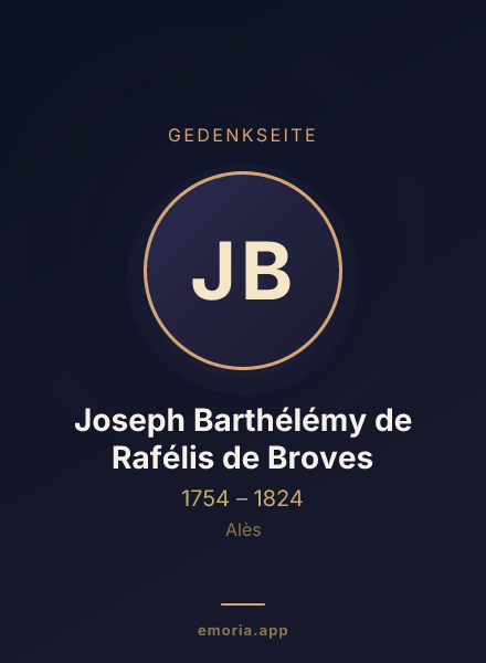 Gedenkportrait von Joseph Barthélémy de Rafélis de Broves