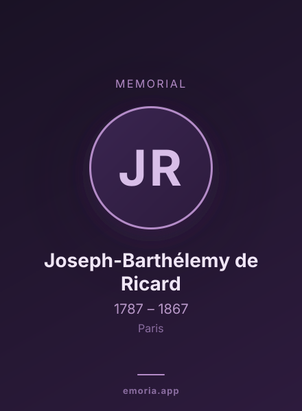 Memorial portrait of Joseph-Barthélemy de Ricard