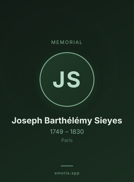 Memorial portrait of Joseph Barthélémy Sieyes