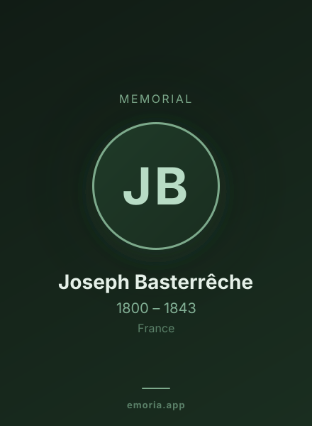 Memorial portrait of Joseph Basterrêche