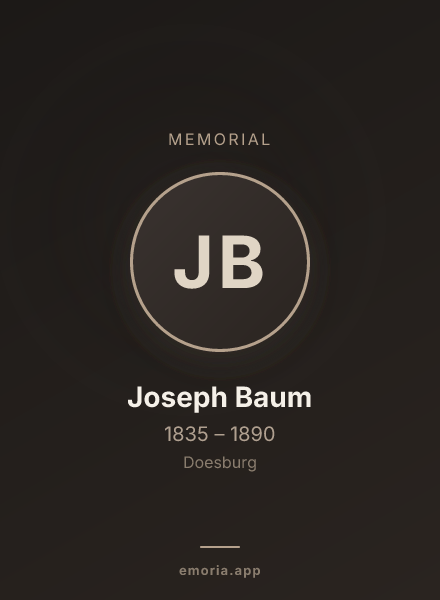 Memorial portrait of Joseph Baum