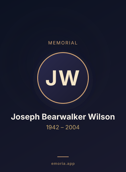 Memorial portrait of Joseph Bearwalker Wilson