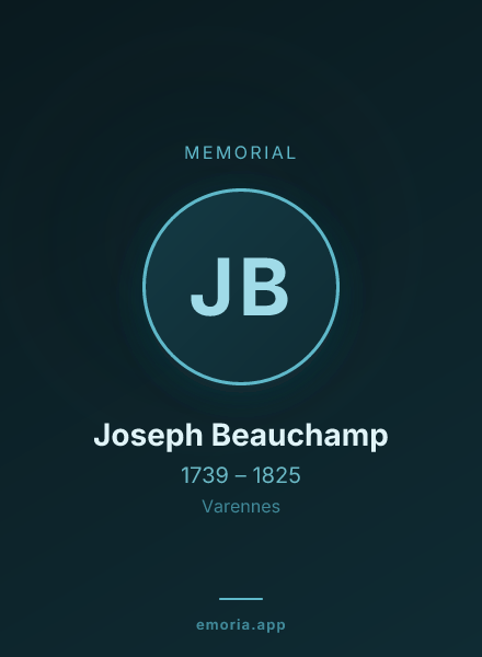 Memorial portrait of Joseph Beauchamp
