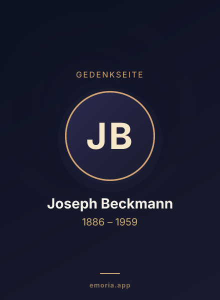 Gedenkportrait von Joseph Beckmann