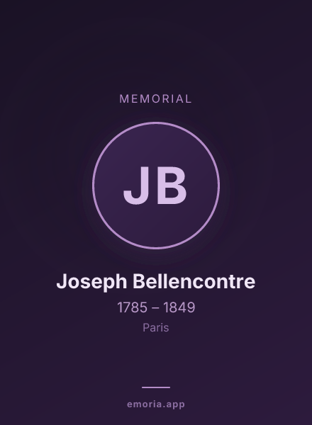 Memorial portrait of Joseph Bellencontre