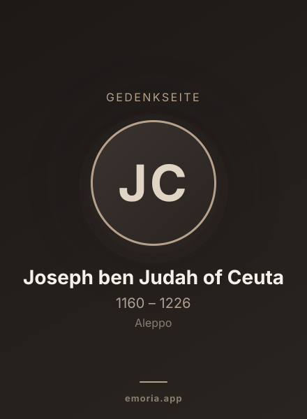 Gedenkportrait von Joseph ben Judah of Ceuta
