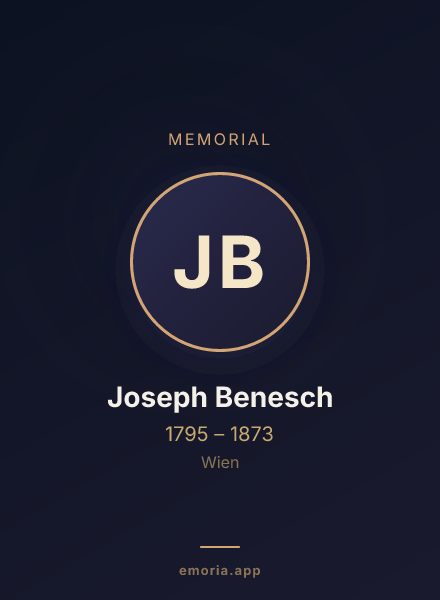 Memorial portrait of Joseph Benesch