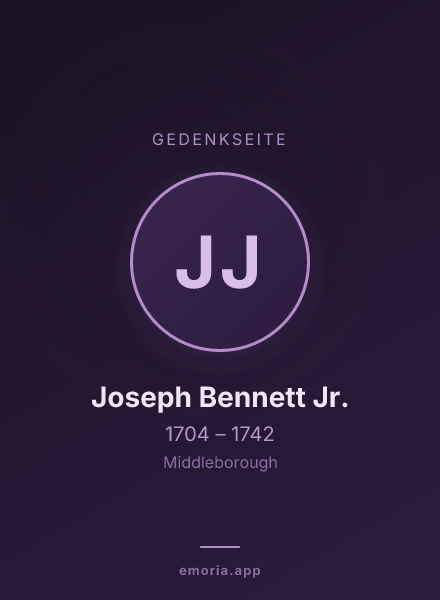 Gedenkportrait von Joseph Bennett Jr.