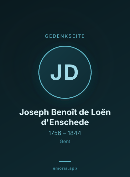 Gedenkportrait von Joseph Benoît de Loën d'Enschede