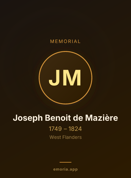 Memorial portrait of Joseph Benoit de Mazière