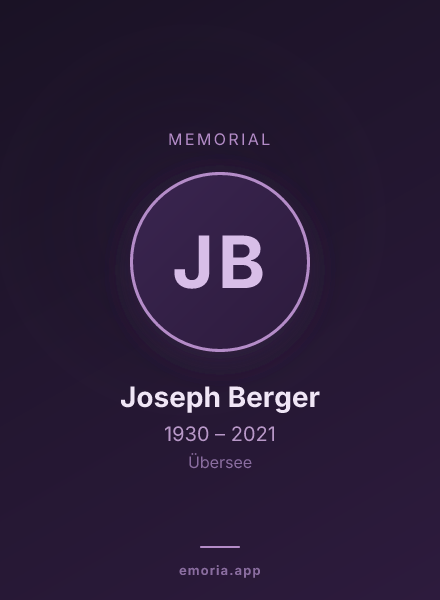 Memorial portrait of Joseph Berger