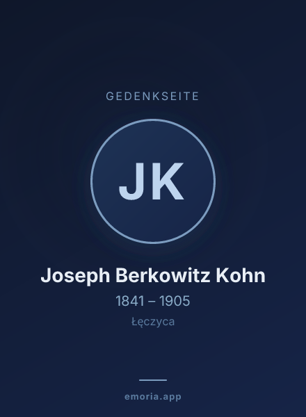 Gedenkportrait von Joseph Berkowitz Kohn