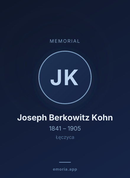Memorial portrait of Joseph Berkowitz Kohn