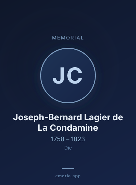 Memorial portrait of Joseph-Bernard Lagier de La Condamine