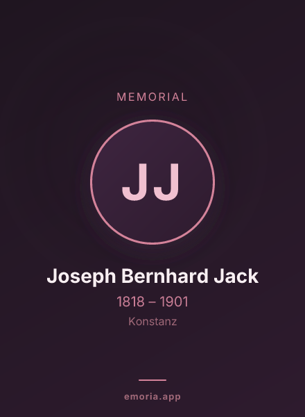 Memorial portrait of Joseph Bernhard Jack