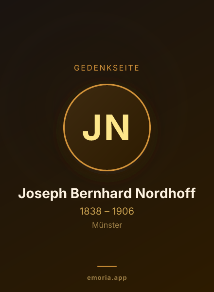 Gedenkportrait von Joseph Bernhard Nordhoff