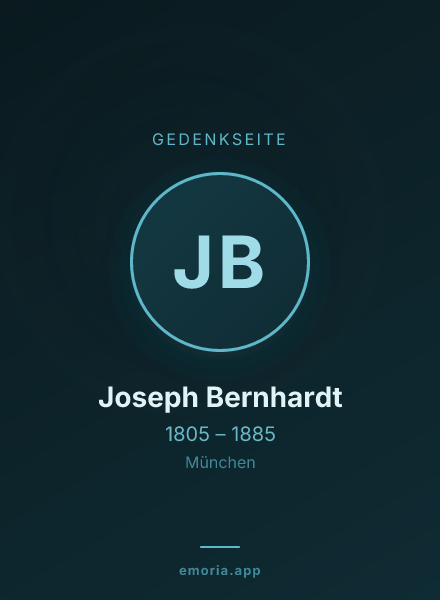 Gedenkportrait von Joseph Bernhardt