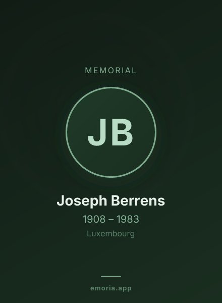 Memorial portrait of Joseph Berrens