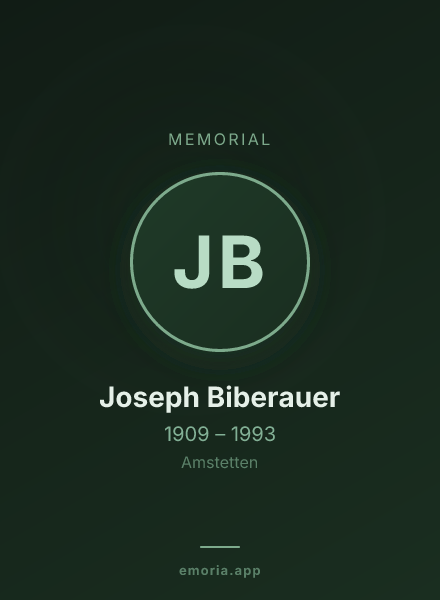 Memorial portrait of Joseph Biberauer
