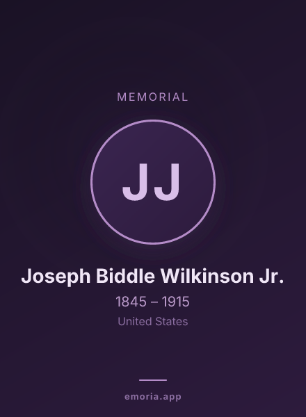 Memorial portrait of Joseph Biddle Wilkinson Jr.