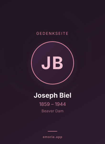 Gedenkportrait von Joseph Biel