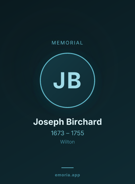 Memorial portrait of Joseph Birchard