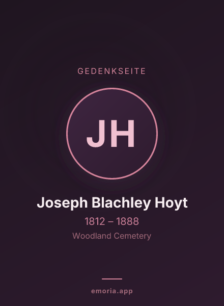 Gedenkportrait von Joseph Blachley Hoyt
