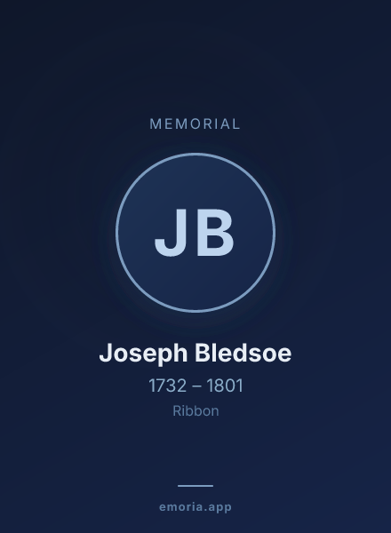 Memorial portrait of Joseph Bledsoe