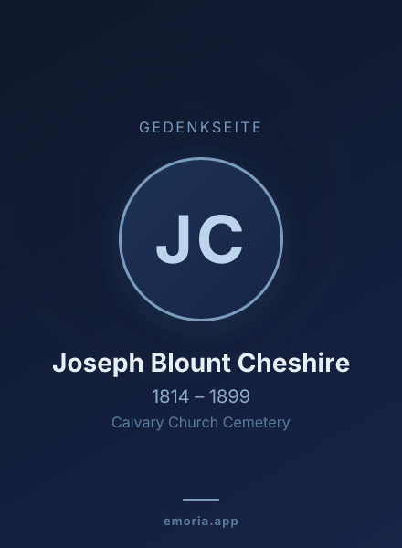 Gedenkportrait von Joseph Blount Cheshire