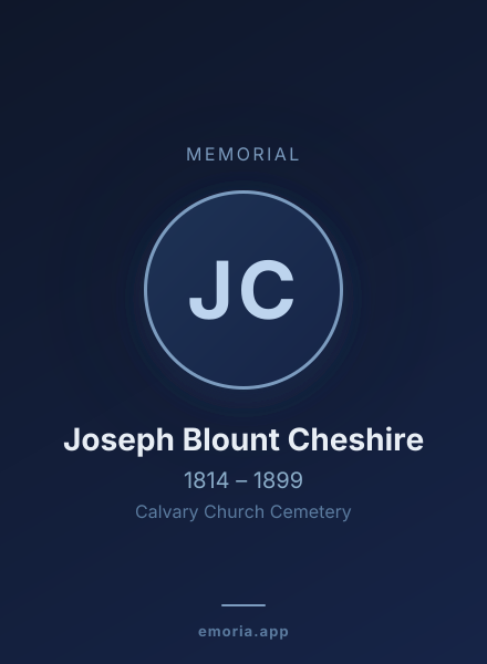 Memorial portrait of Joseph Blount Cheshire