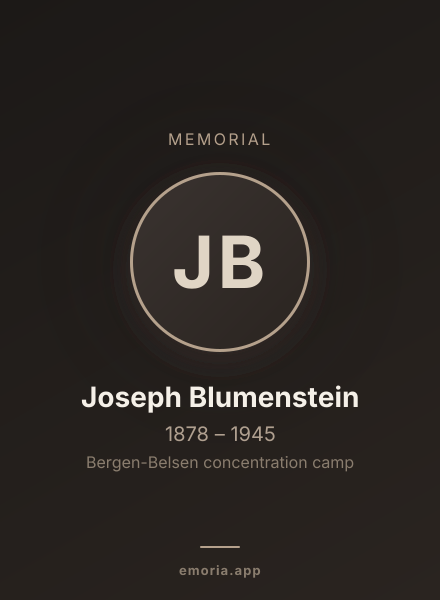 Memorial portrait of Joseph Blumenstein