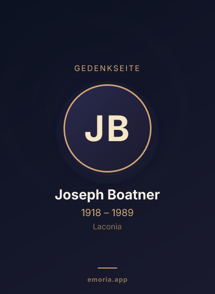 Gedenkportrait von Joseph Boatner