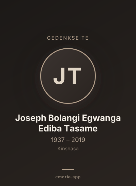 Gedenkportrait von Joseph Bolangi Egwanga Ediba Tasame