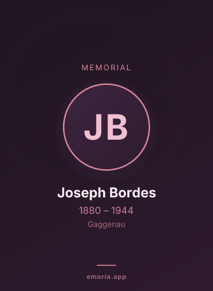 Memorial portrait of Joseph Bordes