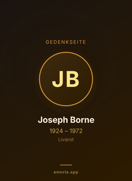 Gedenkportrait von Joseph Borne