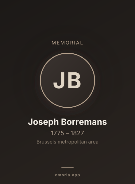 Memorial portrait of Joseph Borremans