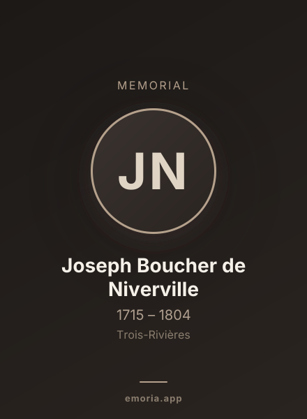 Memorial portrait of Joseph Boucher de Niverville