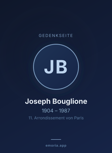 Gedenkportrait von Joseph Bouglione