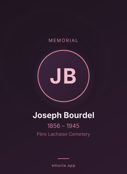 Memorial portrait of Joseph Bourdel